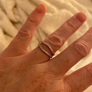 10k white gold ring wrap or jacket .25tcw